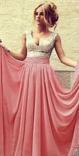 2017 Cheap Simple Bridesmaid Dresses Long Lavender Turquoise Burgundy Sequins Bridesmaid Dress Elegant V Neck Prom Gown