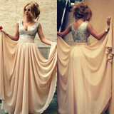 2017 Cheap Simple Bridesmaid Dresses Long Lavender Turquoise Burgundy Sequins Bridesmaid Dress Elegant V Neck Prom Gown