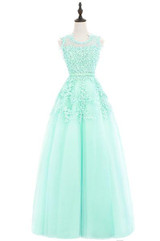 2017 Cheap Lace Embroidery Long Prom Dresses Pink Sheer Back Pearls Formal Evening Party Dresses Vestido De Festa ballkleider