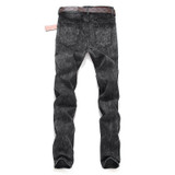 Left ROM 2017 New Men's Boutique Fashion Grey Slim Leisure Jeans / Male Casual Little Feet  Jeans / Men Cowboy Trousers Pants
