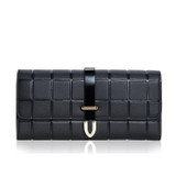 Leeshang Women Purse Genuine Leather Mobile Phone Purse Women Clutch Long Ladies Wallet Female Purse Organizer Card Holder