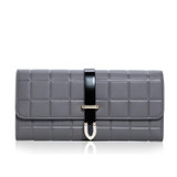 Leeshang Women Purse Genuine Leather Mobile Phone Purse Women Clutch Long Ladies Wallet Female Purse Organizer Card Holder
