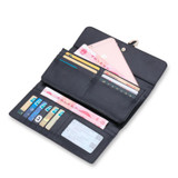 Leeshang Women Purse Genuine Leather Mobile Phone Purse Women Clutch Long Ladies Wallet Female Purse Organizer Card Holder