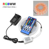 LED Strip Waterproof RGB SMD 5050 12V 5M 60LEDs/M RGBW RGBWW Flexible LED light Strips With EU 3A Power Adapter Remoter Control