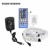 LED Strip Waterproof RGB SMD 5050 12V 5M 60LEDs/M RGBW RGBWW Flexible LED light Strips With EU 3A Power Adapter Remoter Control