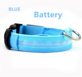LED Nylon Pet Dog Collar Night Safety Glow Flashing Dog Cat Collar Led Luminous Small Dogs Collars USB Rechargeable