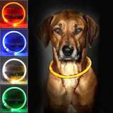 LED Nylon Pet Dog Collar Night Safety Glow Flashing Dog Cat Collar Led Luminous Small Dogs Collars USB Rechargeable