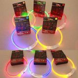 LED Nylon Pet Dog Collar Night Safety Glow Flashing Dog Cat Collar Led Luminous Small Dogs Collars USB Rechargeable