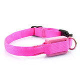 LED Nylon Pet Dog Cat Collar Led Light Up Pet Dog Collar Flashing Night Safety Glow In The Dark