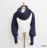 LASPERAL Winter Warm Scarf  Winter South Korea Wool Knitting Scarf With Long Sleeves Shawls And Scarves For Men & Women 210cm