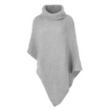 LASPERAL Winter Vintage Turtleneck Knitted Sweater Women Poncho Irregular Pullover Female Streetwear Winter Sweater Jumpers
