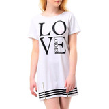 LASPERAL Summer T-Shirts Women Short Sleeve "LOVE" Printed Cotton Long T Shirts Ladies O-Neck Casual Loose Tee Shirts Female Top