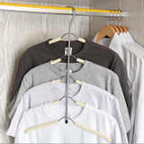 LASPERAL Multilayer Hanger Fish Bone Shape Stainless Steel Clothing Storage Racks Clothing Storage Holder Rack Wardrobe Hanging