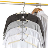 LASPERAL Multilayer Hanger Fish Bone Shape Stainless Steel Clothing Storage Racks Clothing Storage Holder Rack Wardrobe Hanging