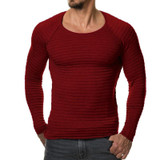 LASPERAL Men Sweaters Fashion Slim Fit Solid Knitted Sweaters Male Autumn Long Sleeve Knitwear Puoolvers Sweaters Z30