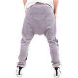 LASPERAL Fitness Trousers Pocket Drawstring Zipper Leather Design Pants 2017 Brand Cotton Casual Harem Pants Men Jogger Pants