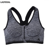 LASPERAL Brands Women Fitness Bra Shockproof Front Zipper Push Up Bra Wirefree Padded Brassiere Bra Seamless Crop Top Underwear LASPERAL Brands Women Fitness Bra Shockproof Front Zipper Push Up Bra Wirefree Padded Brassiere Bra Seamless Crop Top Underwear