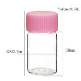 LASPERAL 5Pcs Storage Bottle Zippered Plastic Cover Glass bottle Glass Jar Storage Bottle Jewelry Home Objects Container