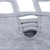 LASPERAL 2018 Summer Sexy Lace Up T-shirt Women Fashion Hollow Out Sleeveless Tee shirt Female Club Bar Tops For Women Crop Top