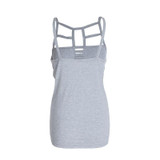 LASPERAL 2018 Summer Sexy Lace Up T-shirt Women Fashion Hollow Out Sleeveless Tee shirt Female Club Bar Tops For Women Crop Top