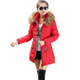 LASPERAL 2017 Winter Jacket Coat Warm Long Women Parkas Big Fur Hooded Parka Women Winter Coat Slim Female Thick Tops Outerwear