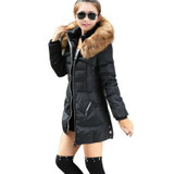 LASPERAL 2017 Winter Jacket Coat Warm Long Women Parkas Big Fur Hooded Parka Women Winter Coat Slim Female Thick Tops Outerwear