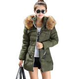 LASPERAL 2017 Winter Jacket Coat Warm Long Women Parkas Big Fur Hooded Parka Women Winter Coat Slim Female Thick Tops Outerwear