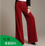 2017 spring and autumn Fashion casual female women plus size high Waist wide leg dance pants trousers clothes clothing
