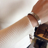 2017 Solid sweaters men high Turtleneck mens sweaters striped pullover autumn winter knitwear knitted dress male