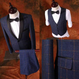 2017 Slim Fit Groom Tuxedo 8 Styles Groomsmen New Arrival Wedding/Dinner Suits Best Man Bridegroom (Jacket+Pants+Vest) BF2