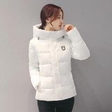 2017 Short Slim Parka Winter Jacket Women Clothing Warm Hooded Down Cotton Parkas For Women Winter Jacket Coat Female WUJ0991