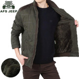 AFS JEEP Winter Parkas for Men Super Warm Fleece Inner  Plus Size M-4XL AFS JEEP Mens Winter Jacket Coat  143