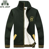 AFS JEEP Cardigan Men's Sweater Fleece Warm Sweater Men Standard Wool Cardigan Male Fashion Men's Turtleneck Men's Coat XXXL