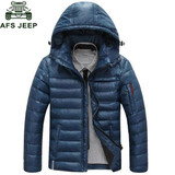 Afs Jeep Brand Winter Jacket Men's Down Jacket White Duck Down Parkas Hooded Coat Mens Winter Parkas M-XXXL Chaquetas Hombre