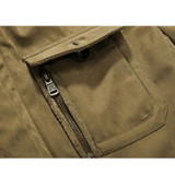 AFS JEEP Brand Men Windproof Hooded Winter Jacket Coats Parka Khaki Army Military Zipper Overcoat Mens Parkas 238