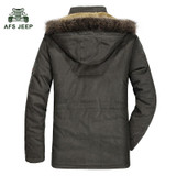 Afs Jeep Brand Hooded Mens Winter Jacket And Coats Thick Keep Warm Fleece Parka Plus Size 4XL 5XL 6XL
