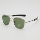 AFOFOO Vintage Classic AO Glass Sunglasses Brand Design Fashion Men Square Metal Sun glasses Eyewear Oculos de sol Masculino