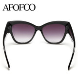 AFOFOO Fashion Cat Eye Sunglasses Luxury Brand Designer Vintage Oversize Women Sun Glasses UV400 Shades Sunglass Oculos De Sol