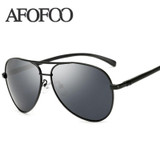 AFOFOO Aviation Aluminum Magnesium Polarized Sunglasses Brand Designer Men Driving Sun glasses UV400 Shades Eyewear Oculos