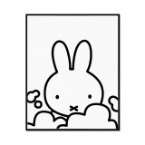 AFFLATUS Black White Nordic Miffy Rabbit Wall Pictures Canvas Painting Art Printed Poster Watercolor Painting Kids Room Decor