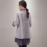 AfeiTony maternity clothing autumn and winter top maternity clothes loose one-piece dress maternity dress basic shirt