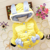 Children parkas Rabbit Cartoon Outwear baby parkas Child Girls Winter Wear Thickening Outerwear Coat Kids Cotton-padded Jacket