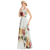 Robe de Soiree Evening Dress Grace Karin Vintage Print Party Dresses 2017 New Arrival Chiffon Long Floral Evening Gowns Dresses