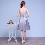 Robe De Soiree 2016 New Simple Elegant A-line Knee-length Pink Bride Party Formal Dress Sexy V-neck Short Cocktail Dresses