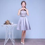 Robe De Soiree 2016 New Simple Elegant A-line Knee-length Pink Bride Party Formal Dress Sexy V-neck Short Cocktail Dresses