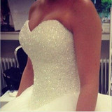 Robe De Mariage Ball Gown Cheap Wedding Dresses Princess Luxury Beads Wedding Gowns White Vestido De Noiva Casamento Bride Dress