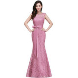 Robe de fille d'honneur Mermaid Burgundy Lace Bridesmaid Dresses 2017 Sexy Back Prom Dress Party Gowns With Sash Robe de fille d'honneur Mermaid Burgundy Lace Bridesmaid Dresses 2017 Sexy Back Prom Dress Party Gowns With Sash