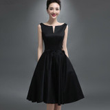 Robe de Cocktail Sexy Open Back Satin Cocktail Dresses 2017 Cheap Red Black Short Summer Party Dresses Vestido de Festa Curto
