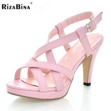RizaBina Size32-43 Women's High Heel Sandals Gladiator Shoes Women Lady Sexy Platform Sandals Heels Summer Shoes Sandals PA00905