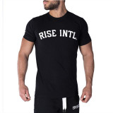 RISE Brand mens clothing Fashion Fitness t Shirt Crossfit Bodybuilding Muscle male Short sleeve Slim fit Cotton Tee tops apparel RISE Brand mens clothing Fashion Fitness t Shirt Crossfit Bodybuilding Muscle male Short sleeve Slim fit Cotton Tee tops apparel